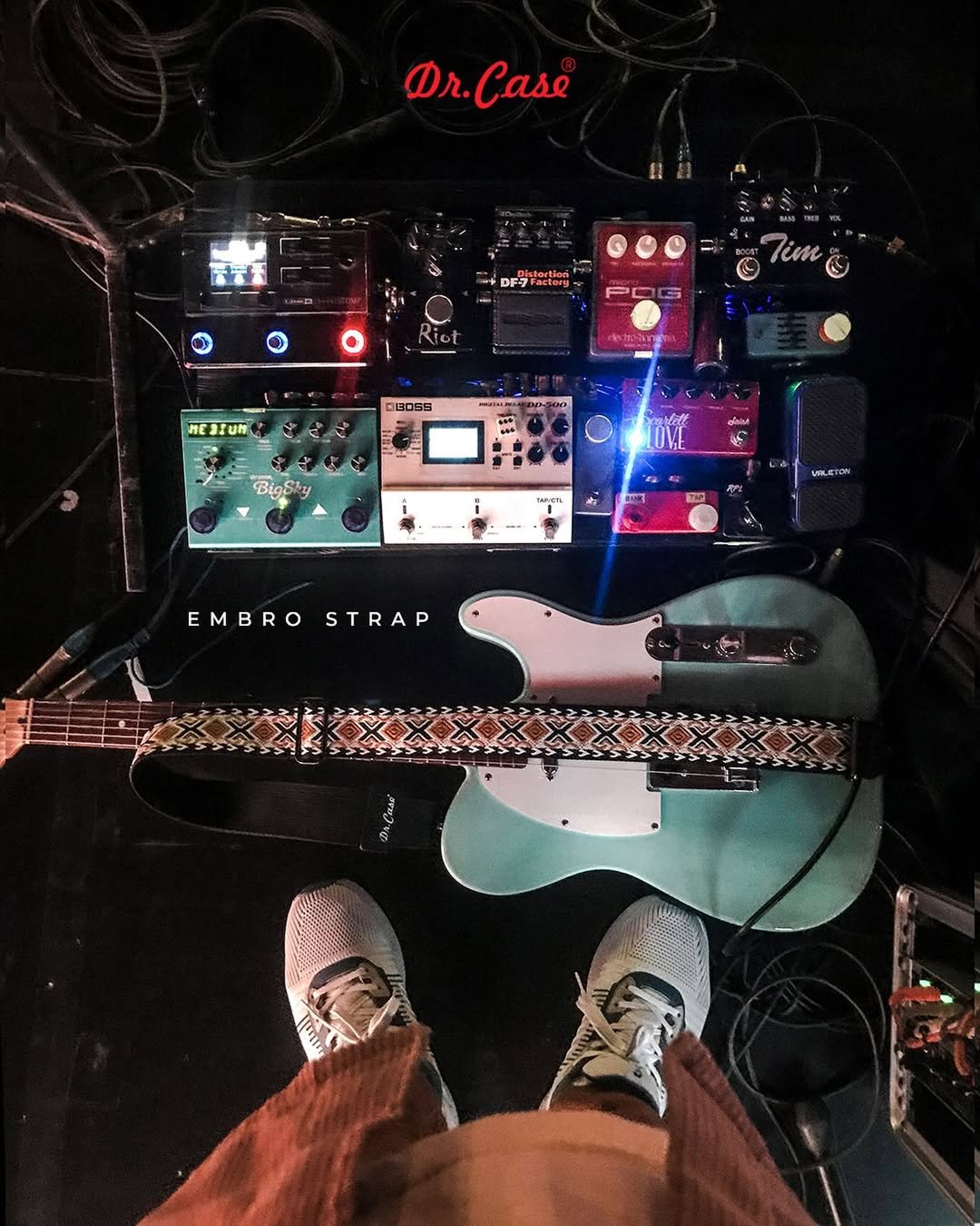 Dr. Case Embro Guitar Strap 規格示意